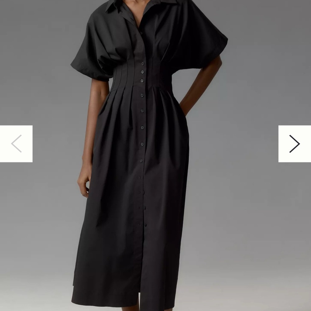 The Tobie Button-Front Pleated Maxi Dress